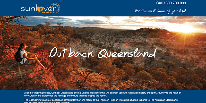 Outback Queensland Microsite Design
