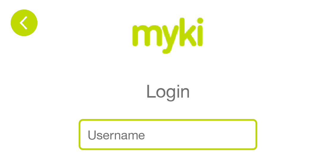 Myki Online Top Up Design